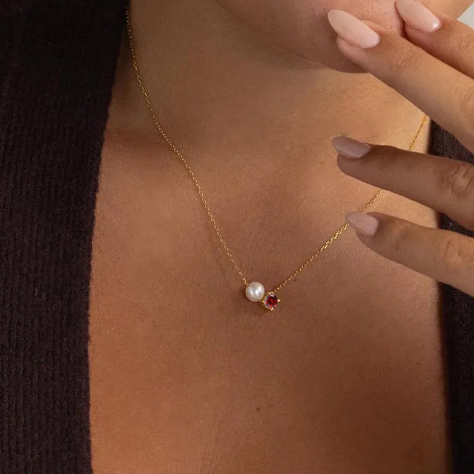 Pearl Birthstone Necklace