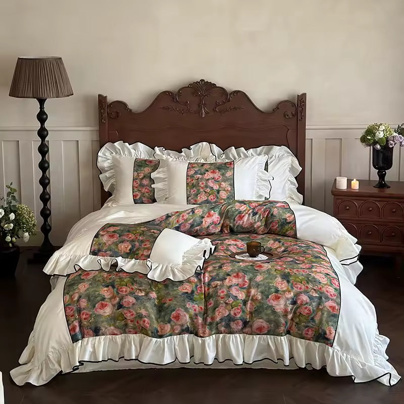 Midnight Garden Ruffle Bedding Set
