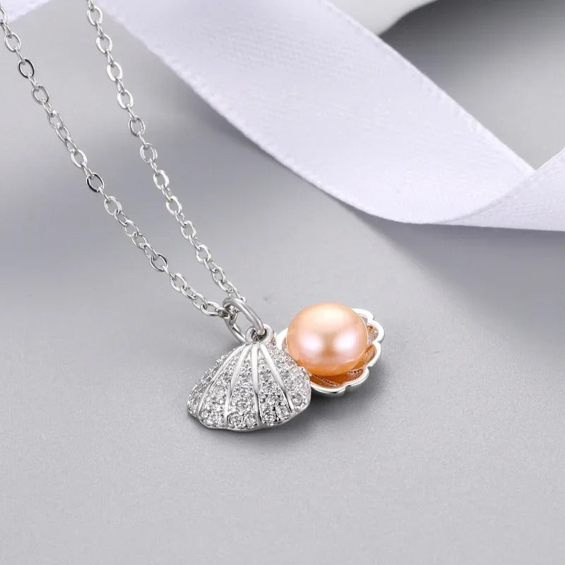 Pearl In Seashell Necklace