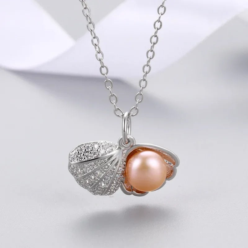 Pearl In Seashell Necklace