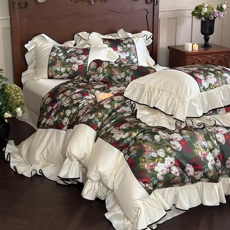 Vintage Rose Garden Bedding Set