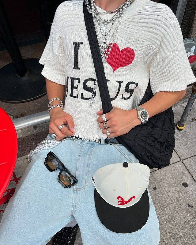 “I ❤️ Jesus” Knitted Tee