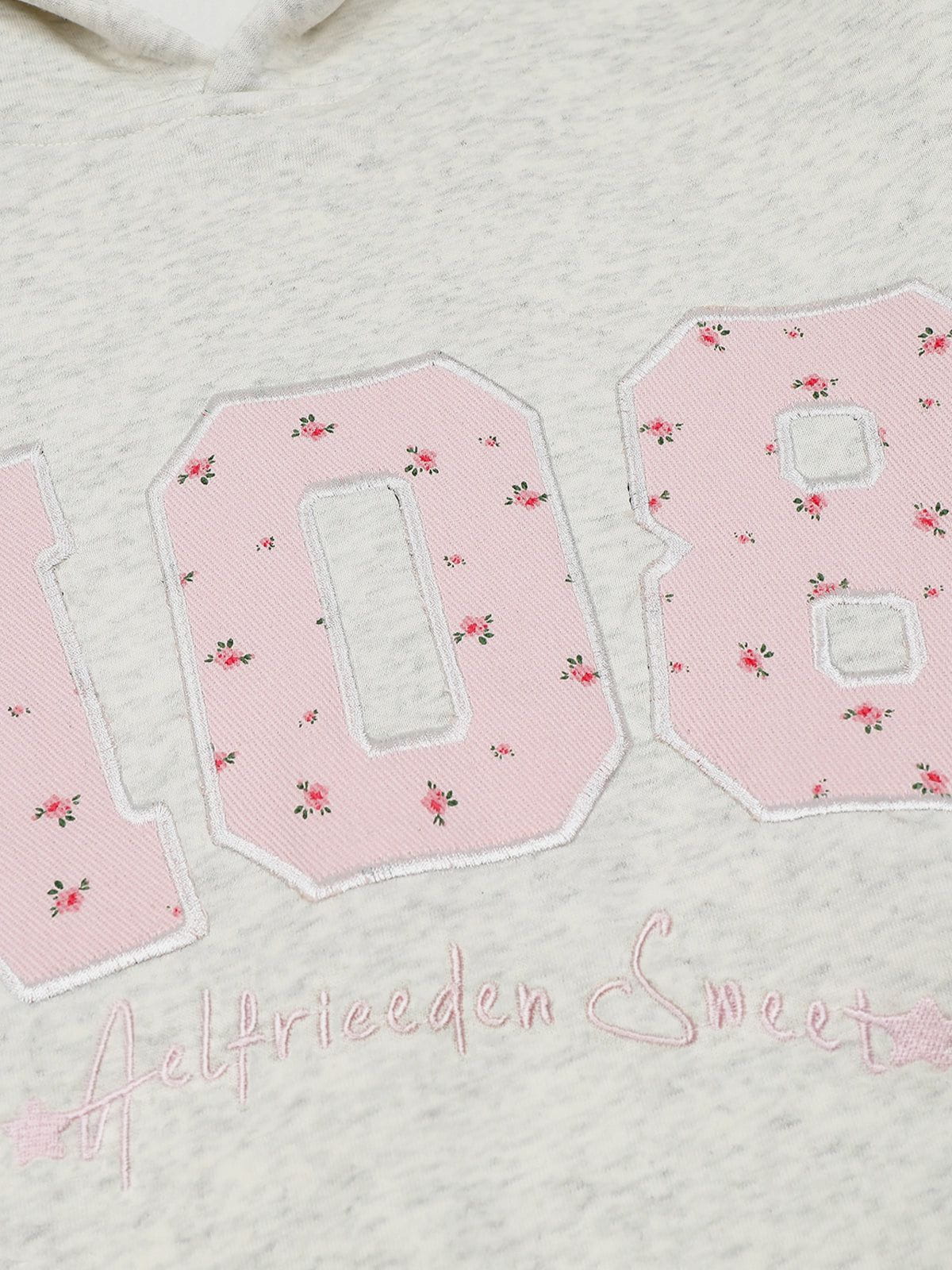 N08 Flower Applique Hoodie