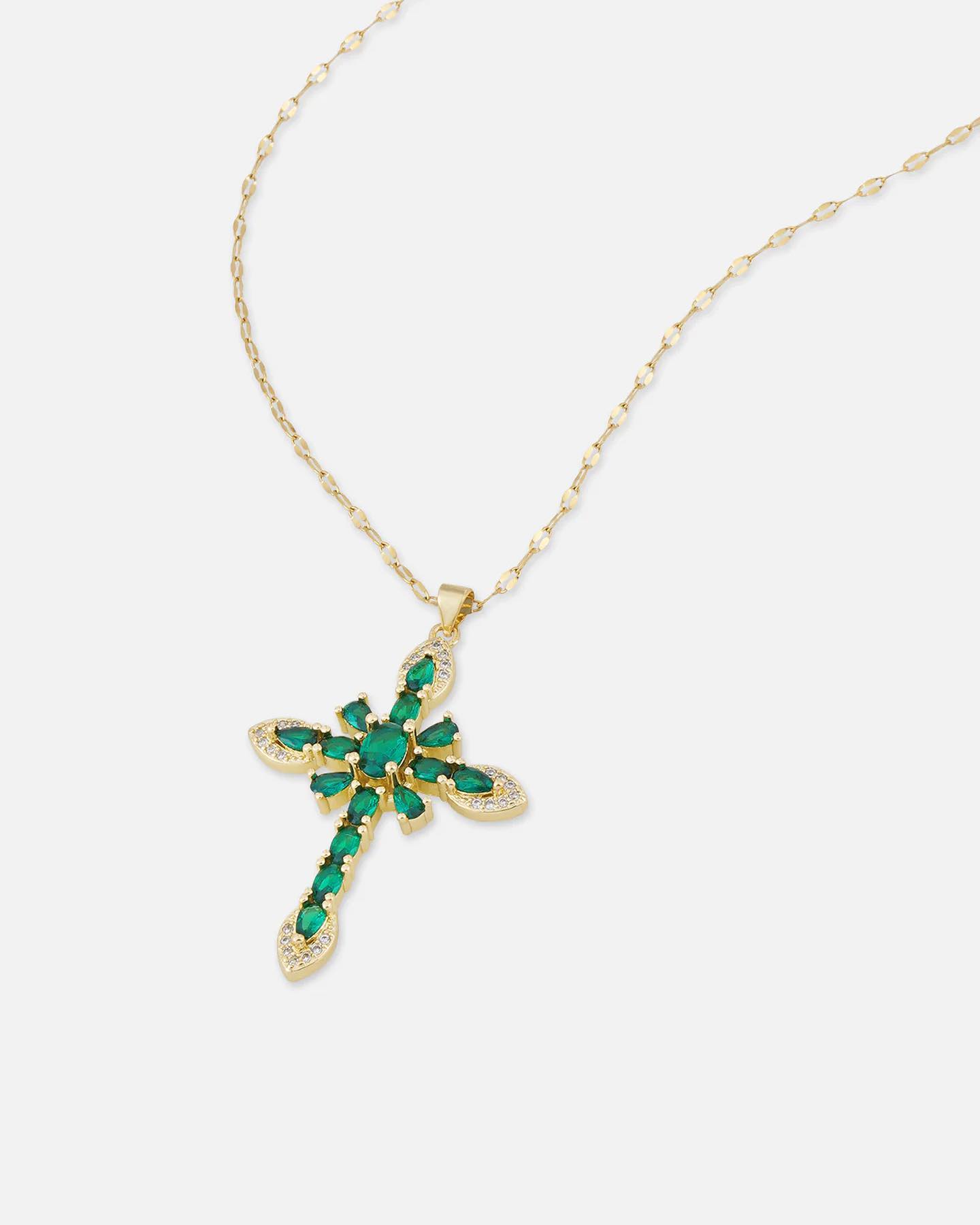 Devotion Zirconia Cross Necklace