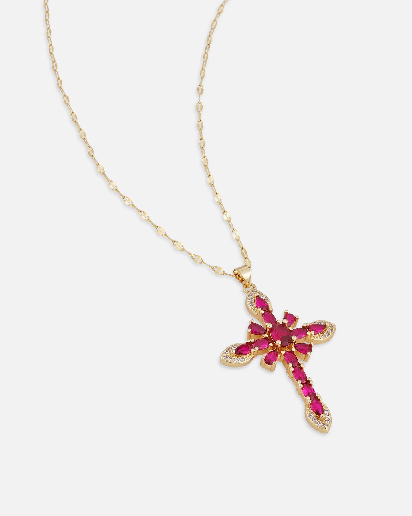Devotion Zirconia Cross Necklace