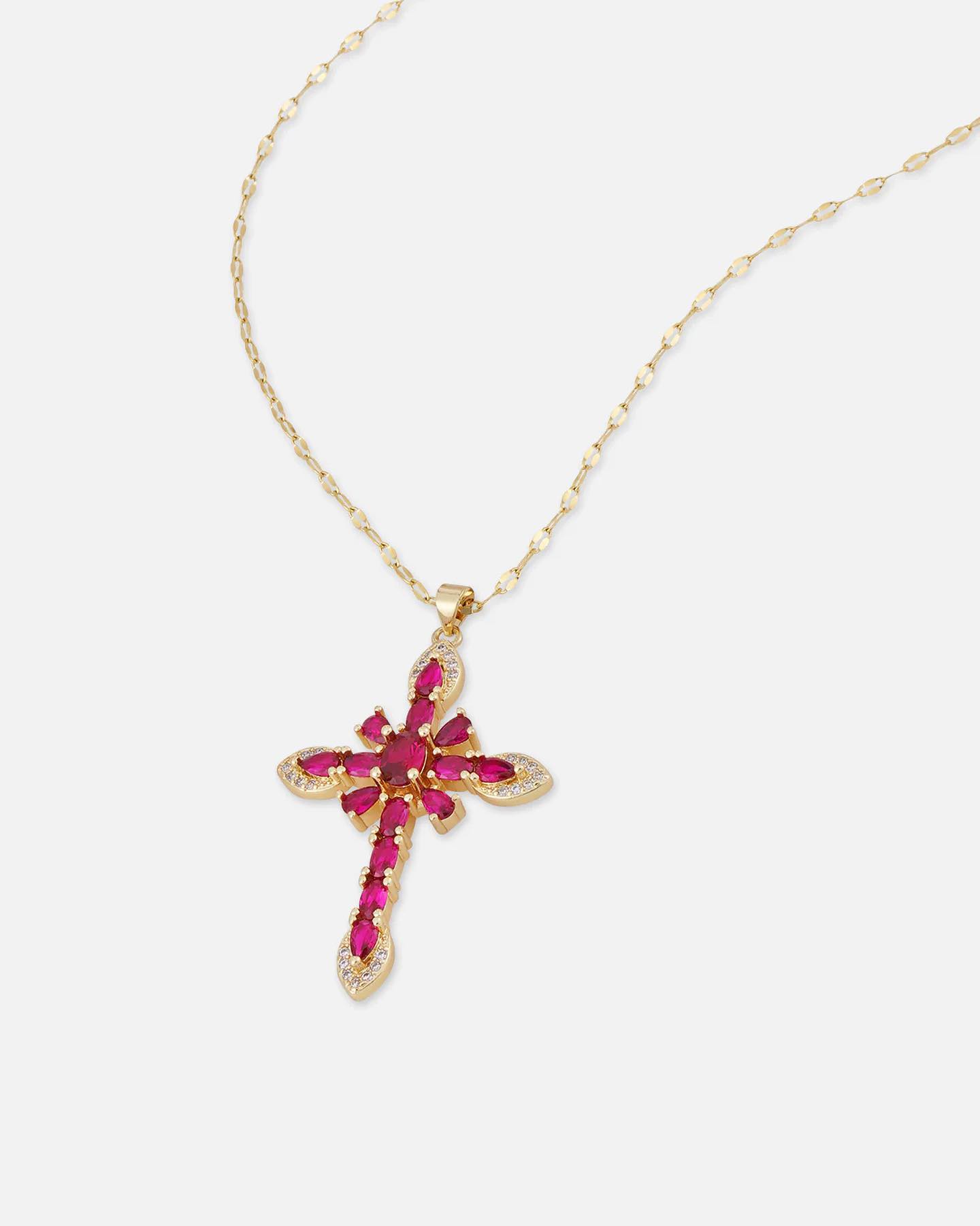 Devotion Zirconia Cross Necklace