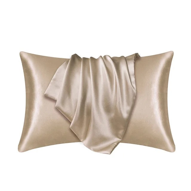 Midnight Satin Veil Pillowcase