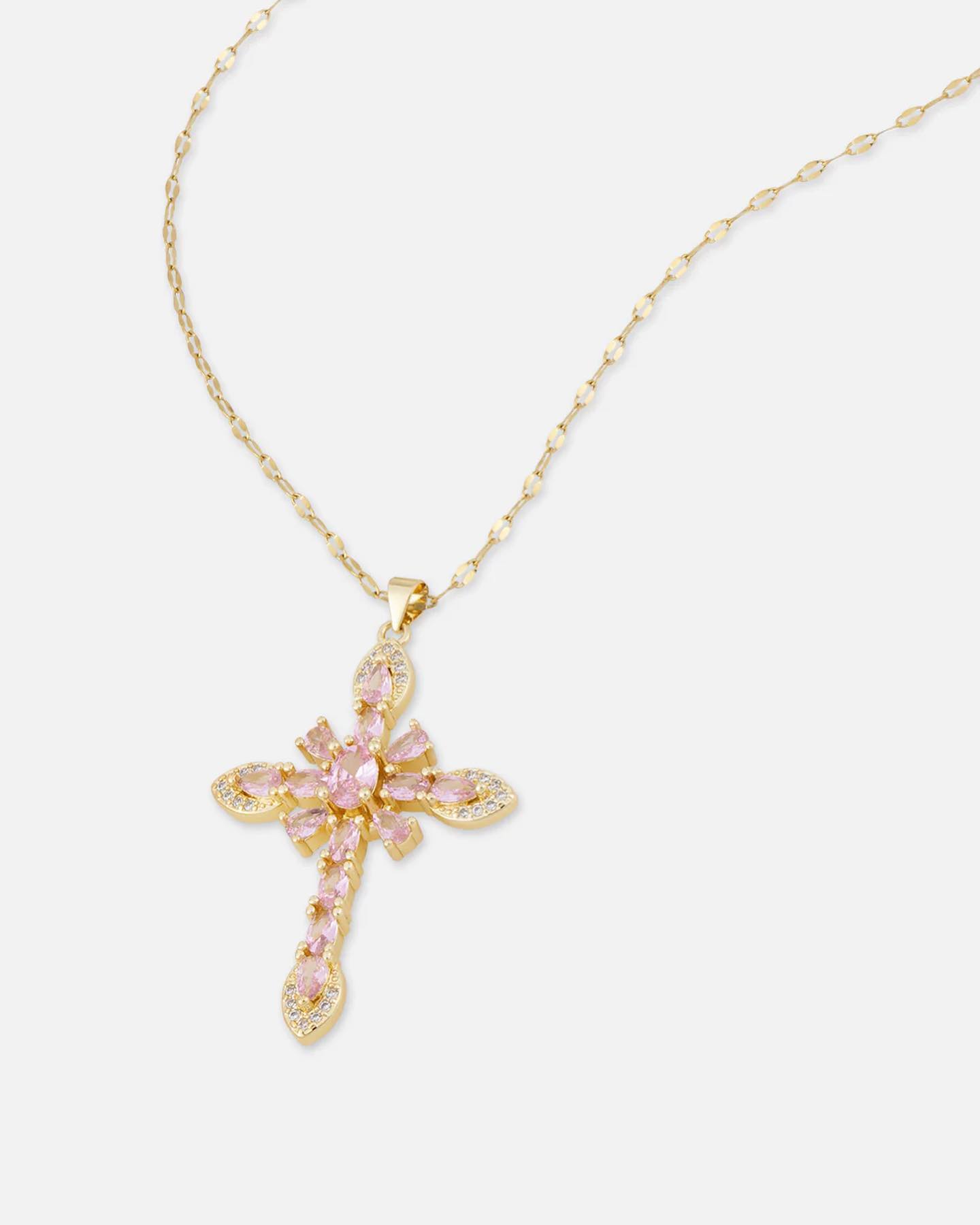 Devotion Zirconia Cross Necklace