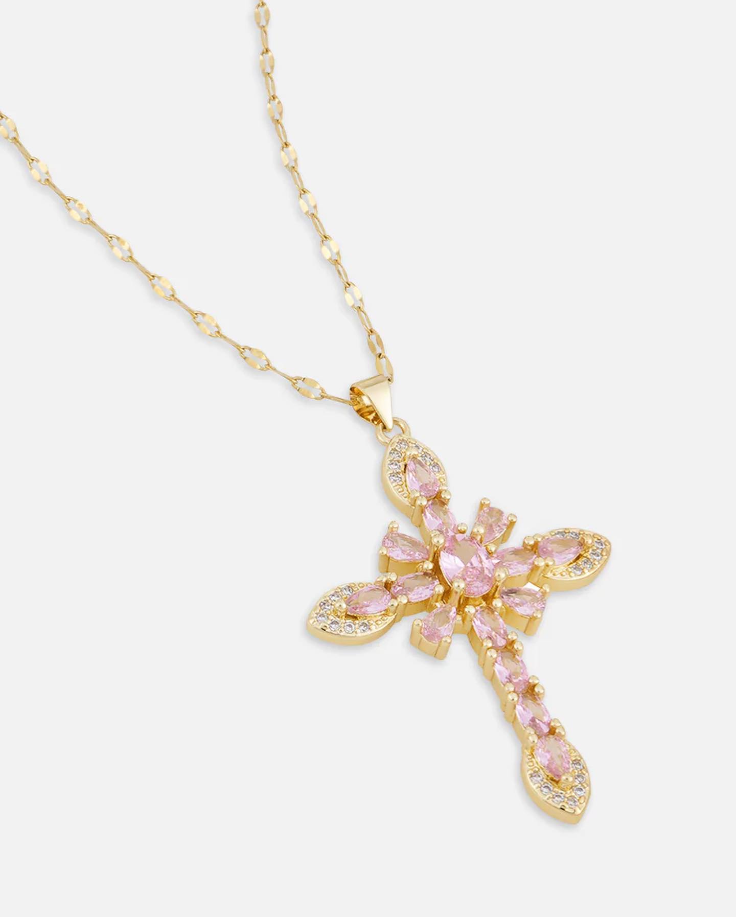 Devotion Zirconia Cross Necklace