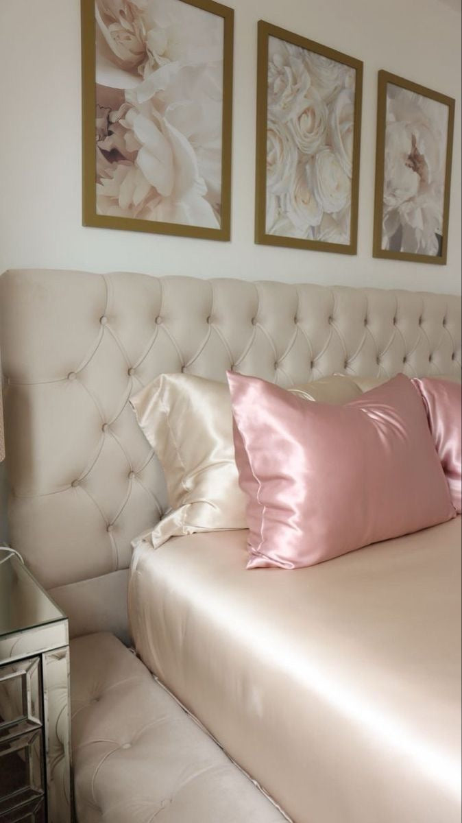 Midnight Satin Veil Pillowcase