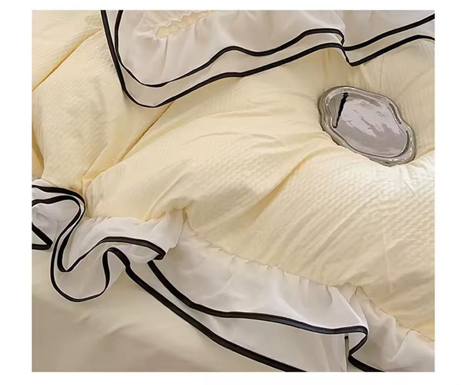 Cloud Petal Ruffle Bedding Set