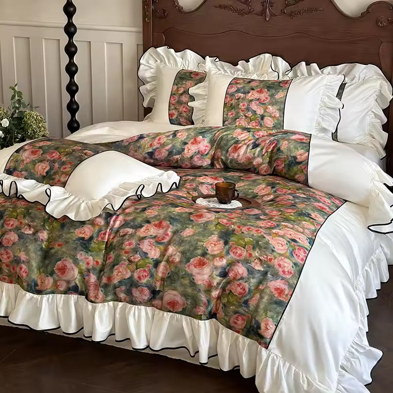 Midnight Garden Ruffle Bedding Set