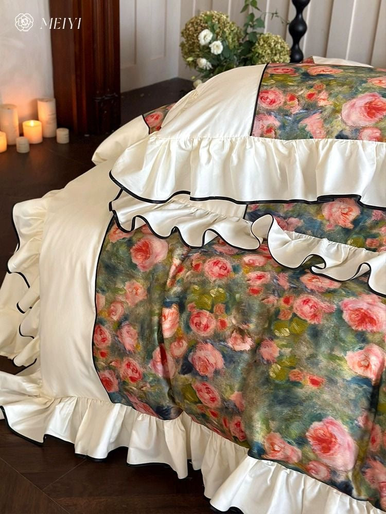 Midnight Garden Ruffle Bedding Set