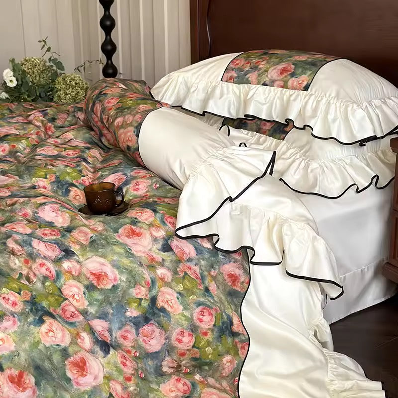 Midnight Garden Ruffle Bedding Set