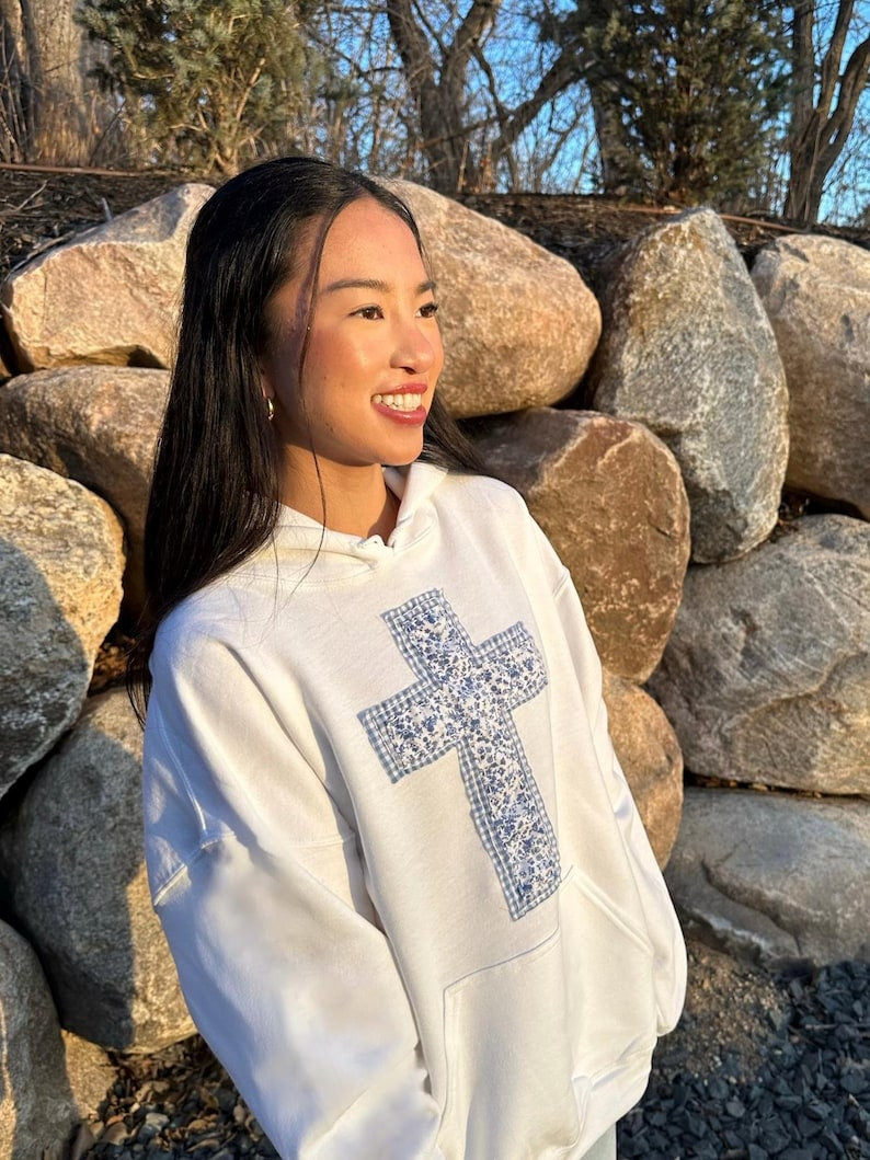 Faith & Florals Patchwork Hoodie