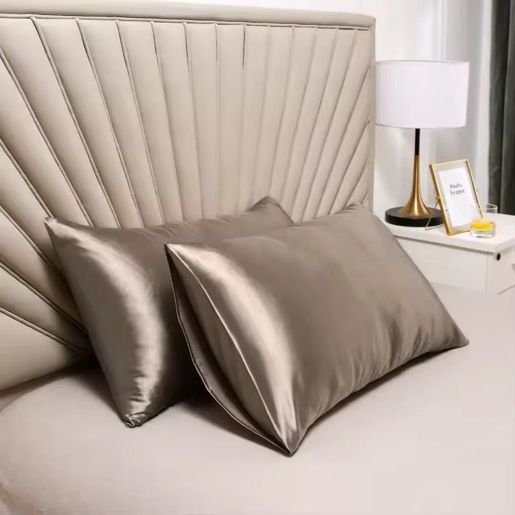 Midnight Satin Veil Pillowcase