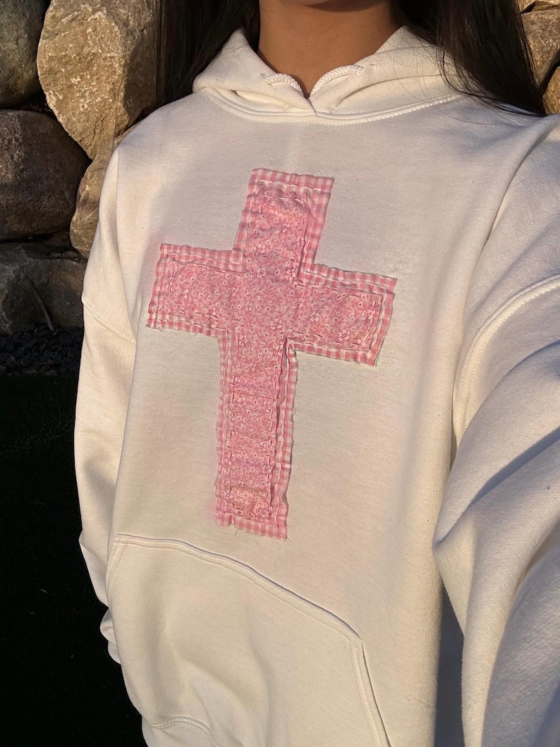 Faith & Florals Patchwork Hoodie