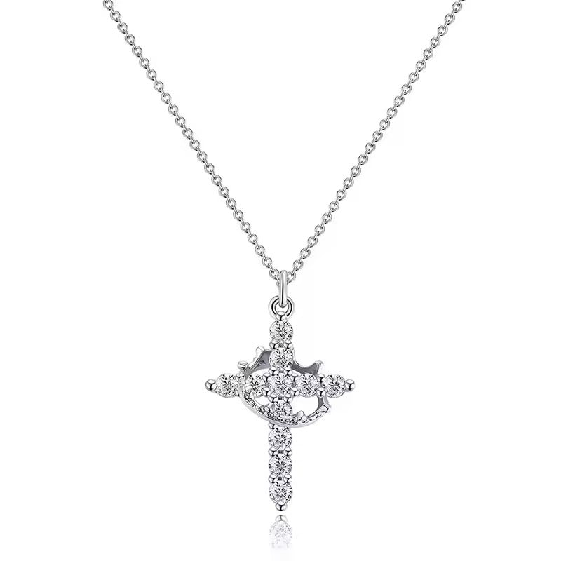 Crowned in Glory Cross Necklace