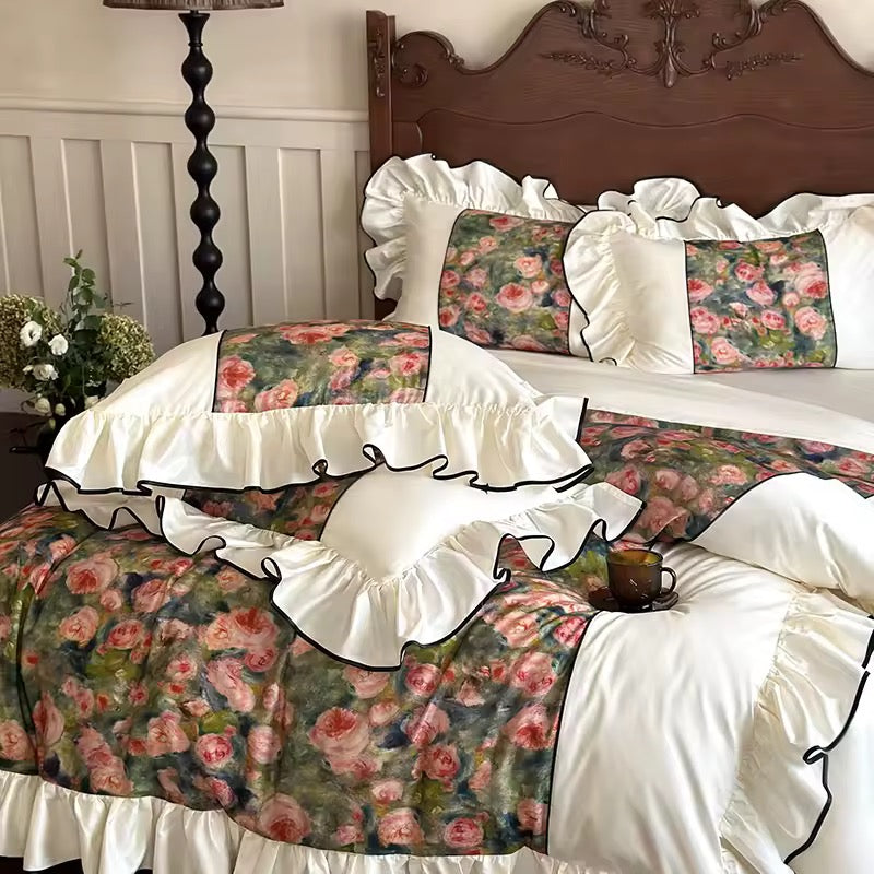 Midnight Garden Ruffle Bedding Set