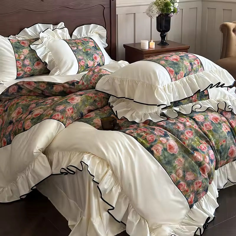 Midnight Garden Ruffle Bedding Set