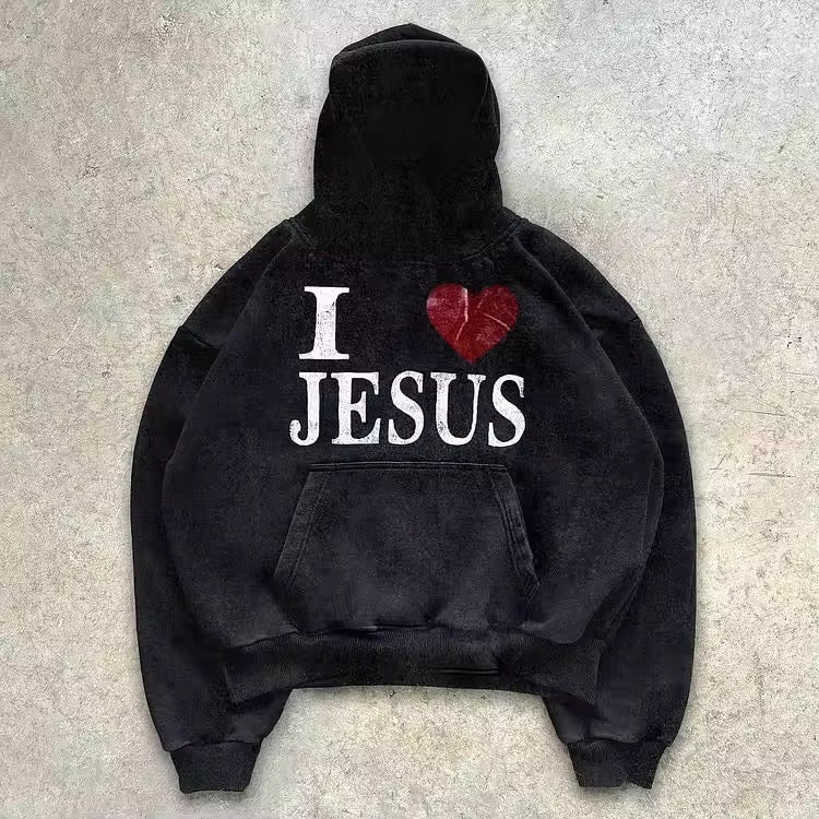 “I ❤️ Jesus” Black Hoodie