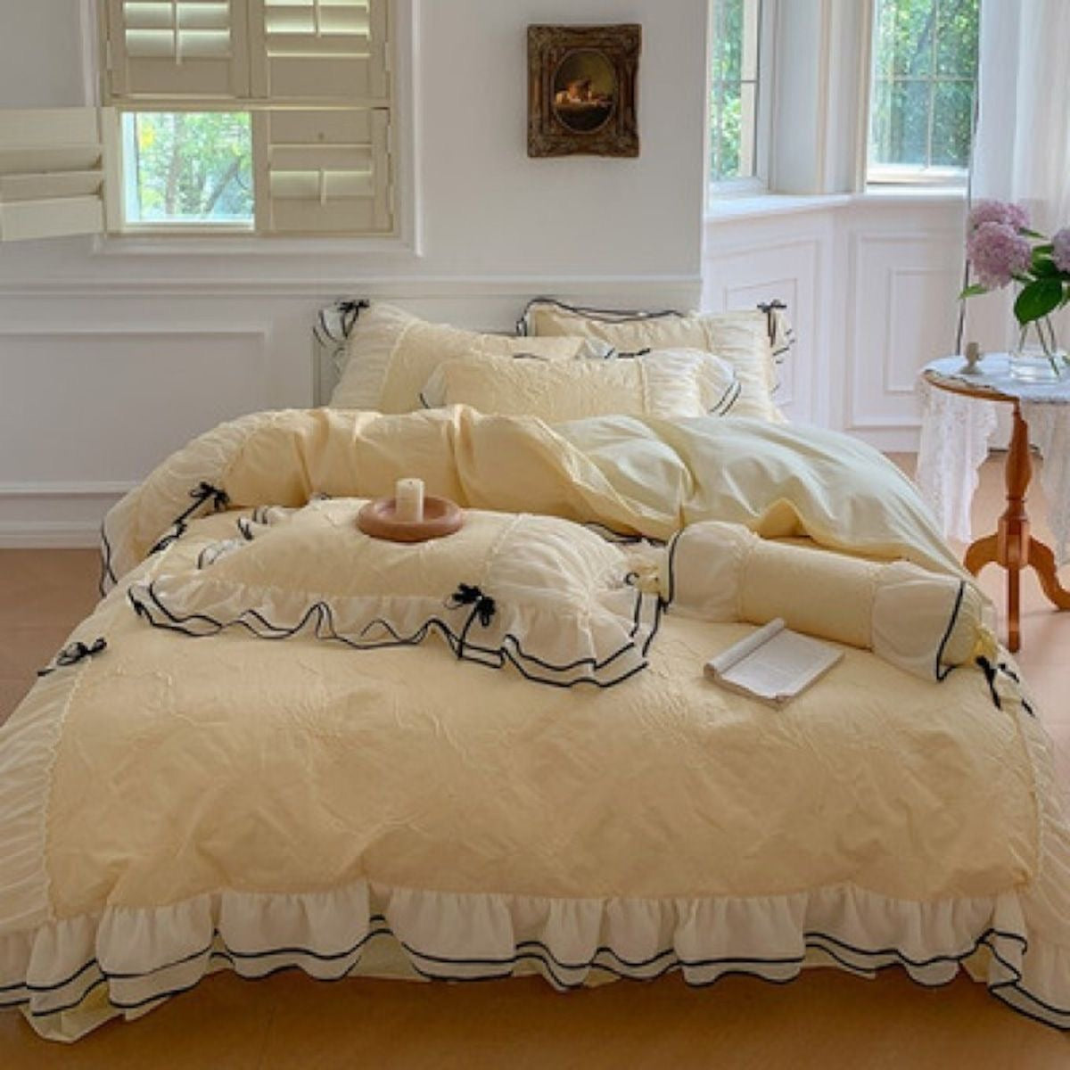 Cloud Petal Ruffle Bedding Set