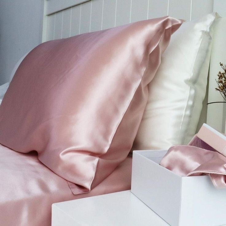 Midnight Satin Veil Pillowcase