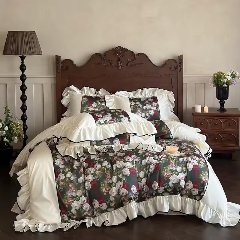 Vintage Rose Garden Bedding Set