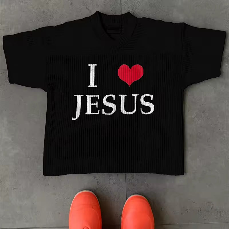 “I ❤️ Jesus” Knitted Tee