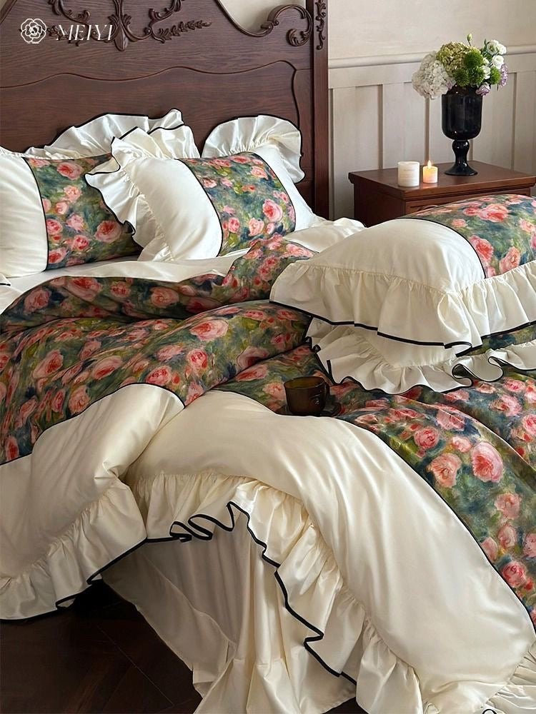 Midnight Garden Ruffle Bedding Set