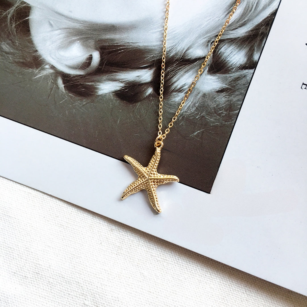 Golden Starfish Necklace