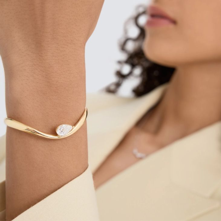 Aurora Crystal Arc Bangle