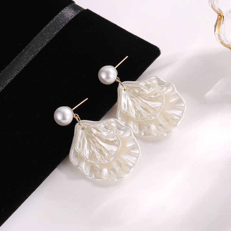 Pearl Petal Earrings