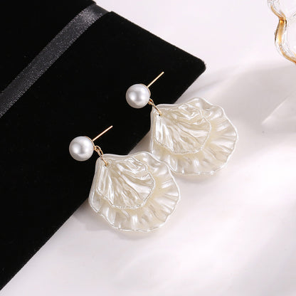 Pearl Petal Earrings