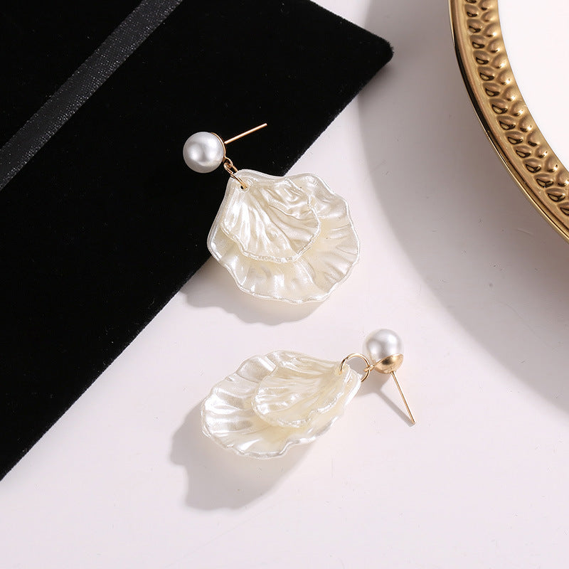 Pearl Petal Earrings