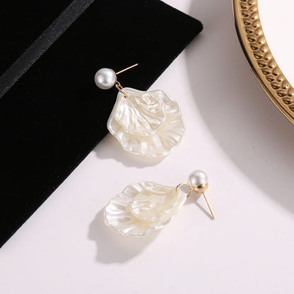 Pearl Petal Earrings
