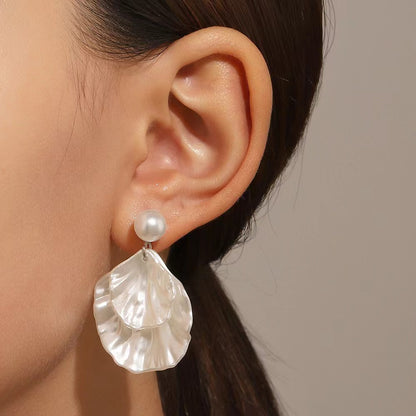 Pearl Petal Earrings