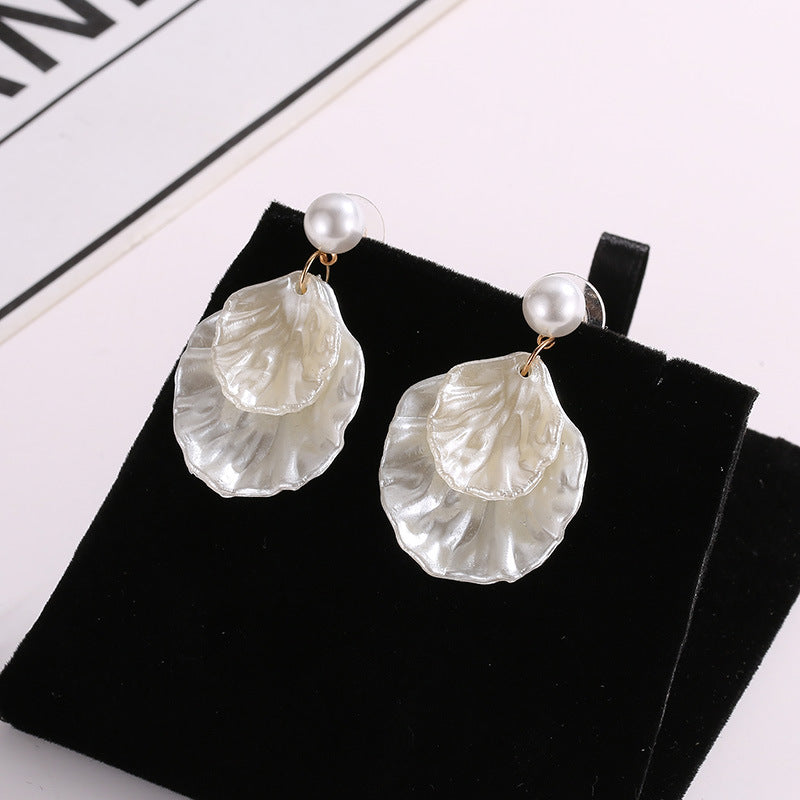 Pearl Petal Earrings