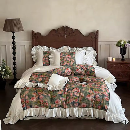 Midnight Garden Ruffle Bedding Set