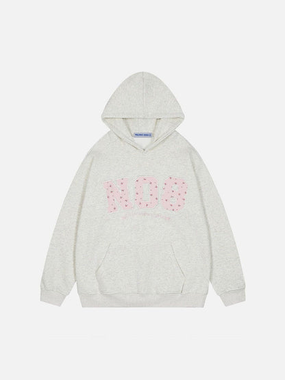 N08 Flower Applique Hoodie