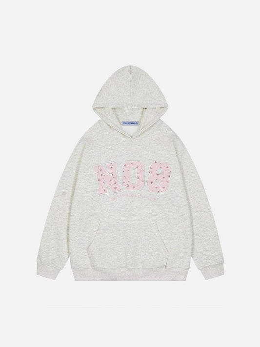 N08 Flower Applique Hoodie