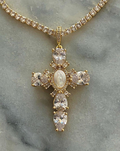 Our Lady of Light Cross Necklace