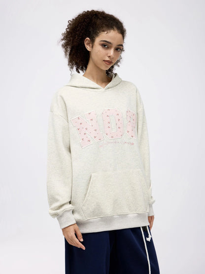 N08 Flower Applique Hoodie