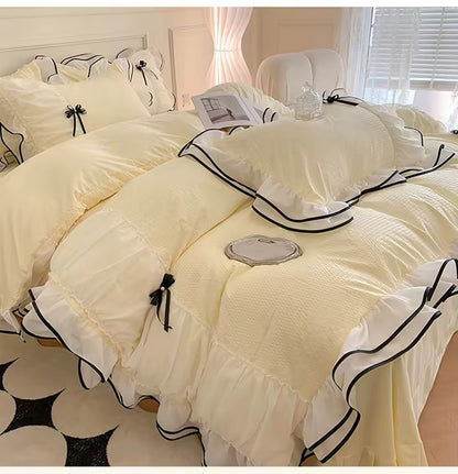 Cloud Petal Ruffle Bedding Set