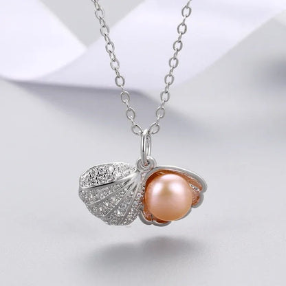 Pearl In Seashell Necklace