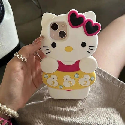 Hello Kitty Wearing Floater iPhone Case