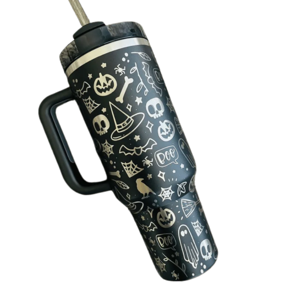 40Oz Halloween Themed Insulated Tumbler With Handle