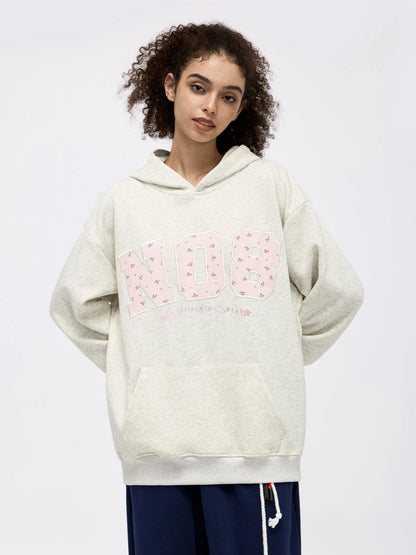 N08 Flower Applique Hoodie
