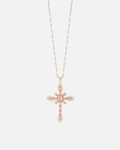 Devotion Zirconia Cross Necklace