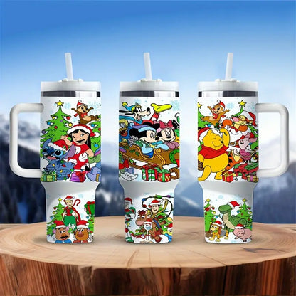 40Oz Christmas Festive Insulated Tumbler